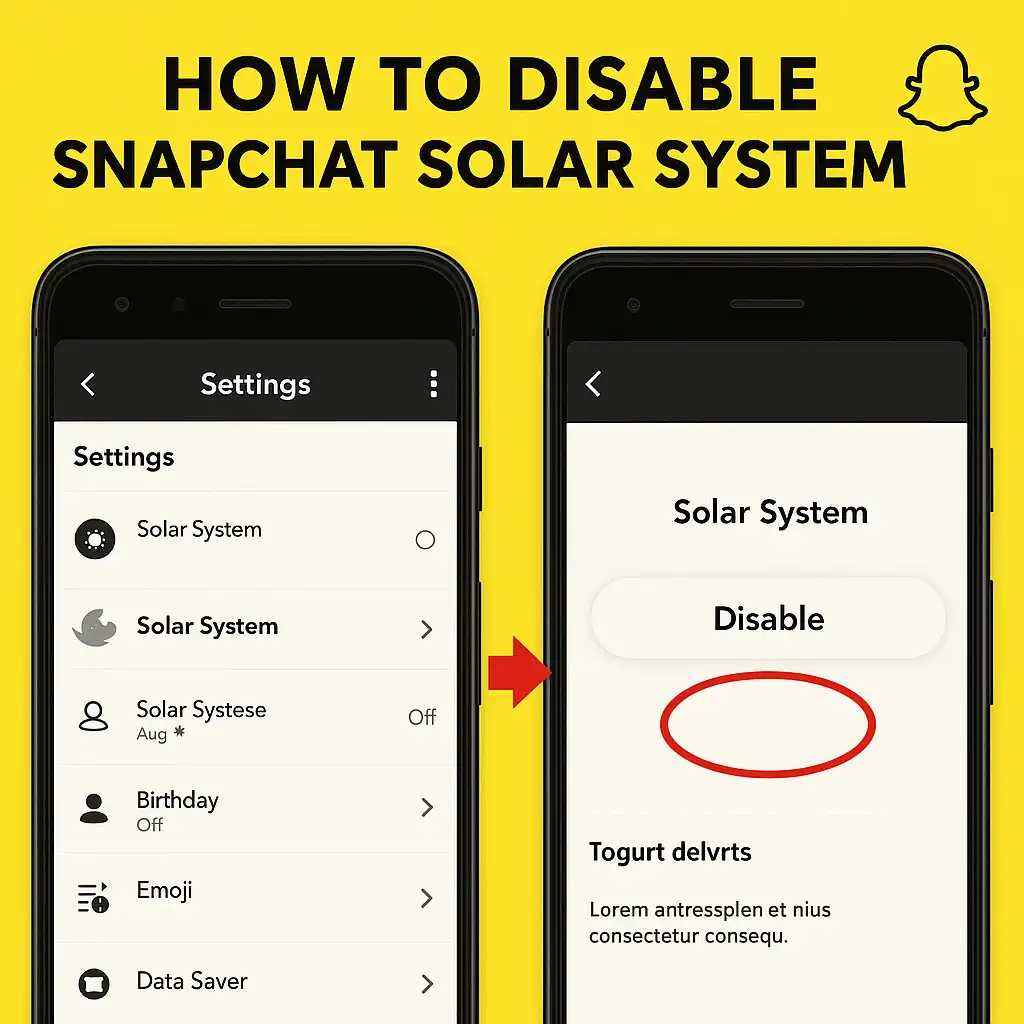 disable snapchat solar system in snapchat plus 